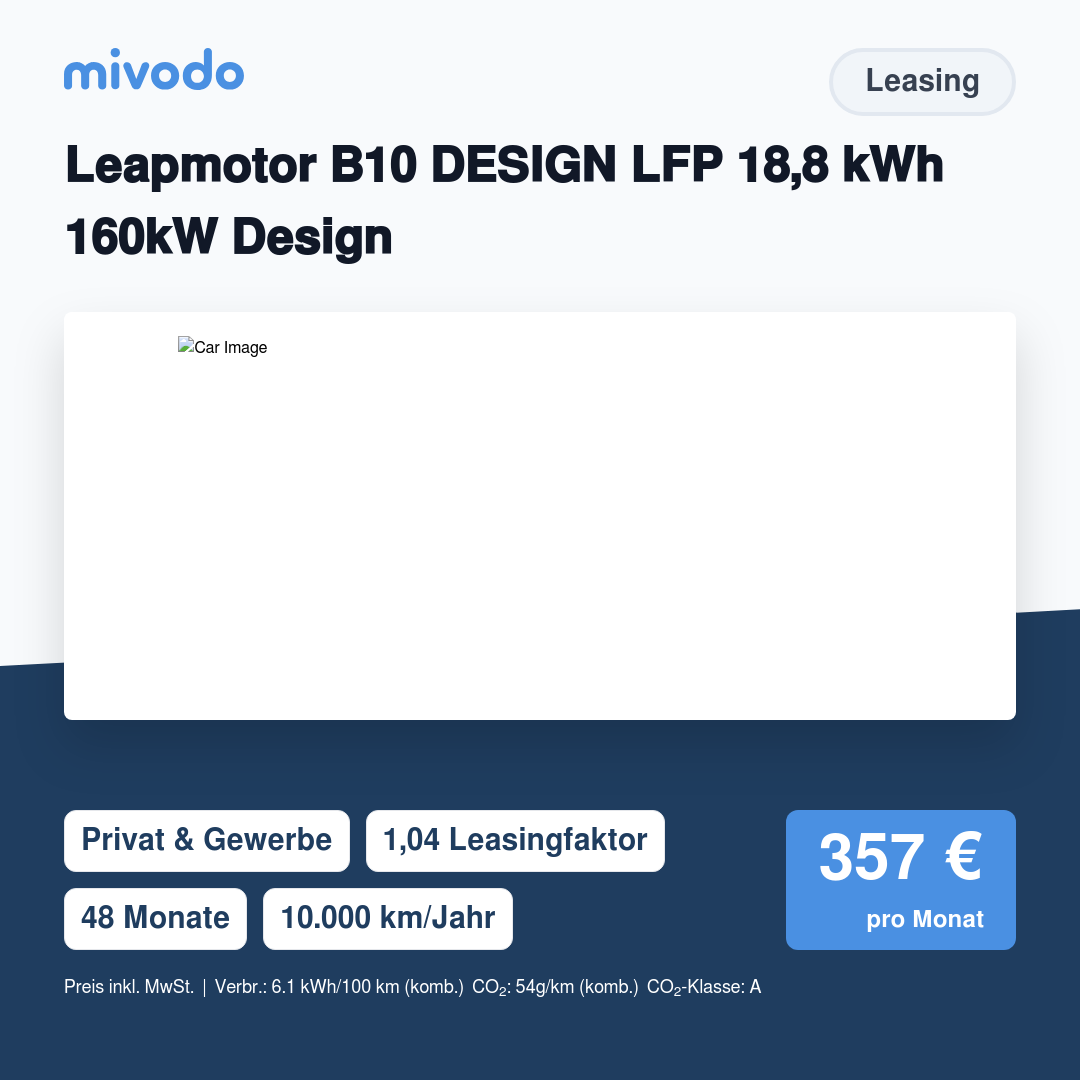 Leapmotor B10 DESIGN LFP 18,8 kWh 160kW Design