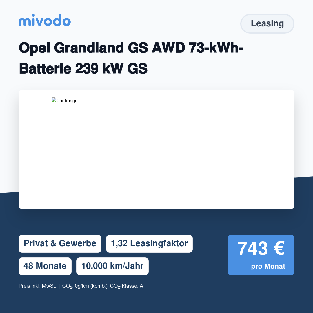 Opel Grandland GS AWD 73-kWh-Batterie 239 kW GS
