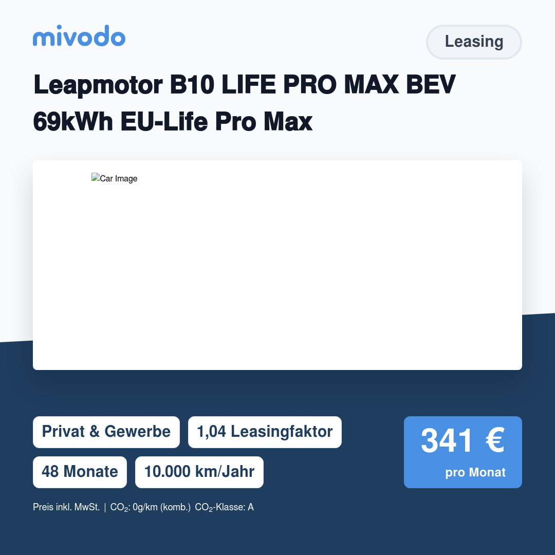 Leapmotor B10 LIFE PRO MAX BEV 69kWh EU-Life Pro Max
