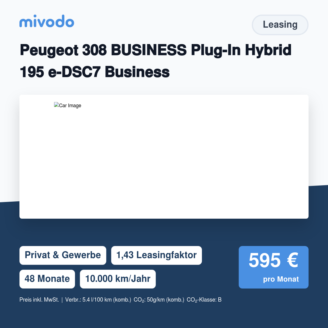 Peugeot 308 BUSINESS Plug-In Hybrid 195 e-DSC7 Business