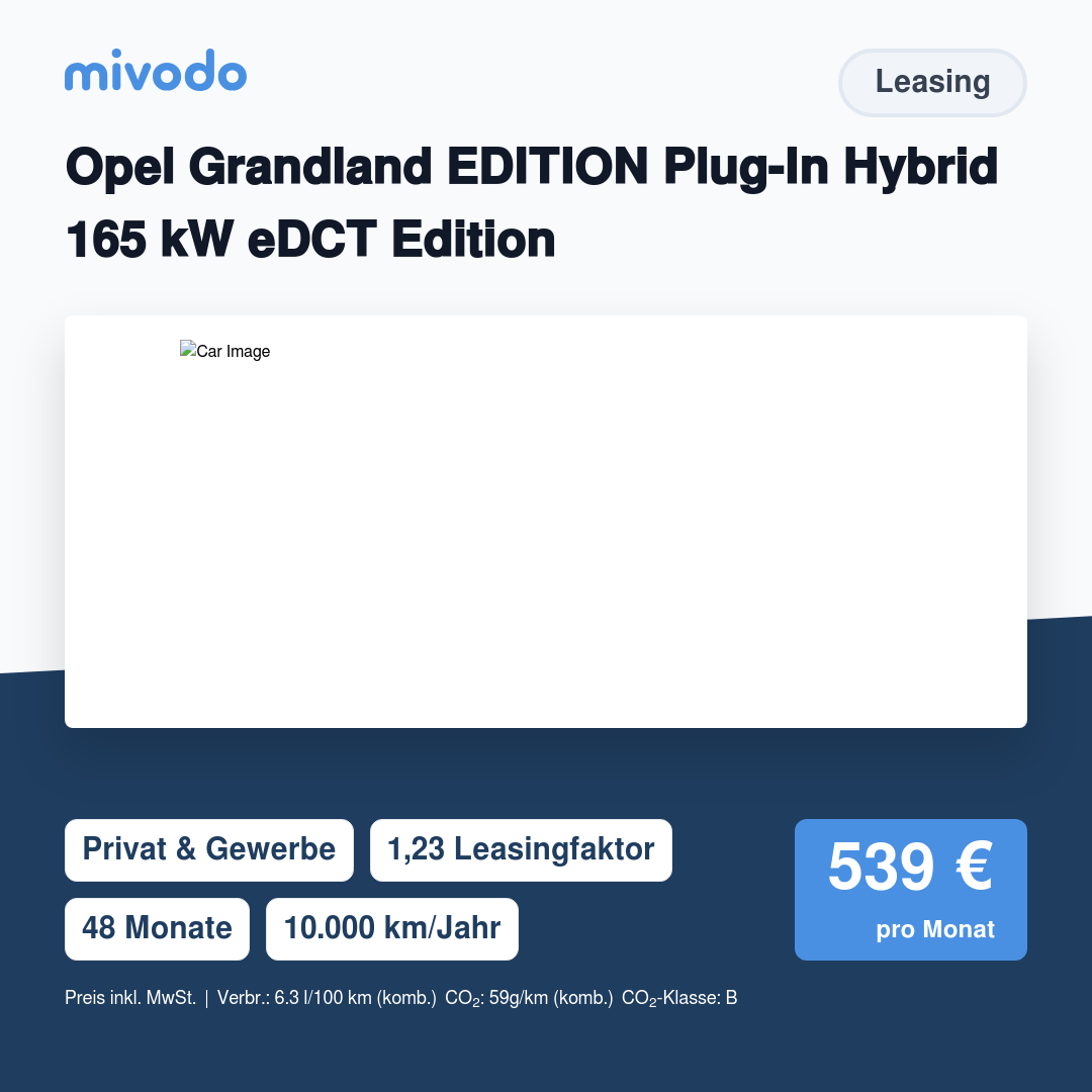 Opel Grandland EDITION Plug-In Hybrid 165 kW eDCT Edition