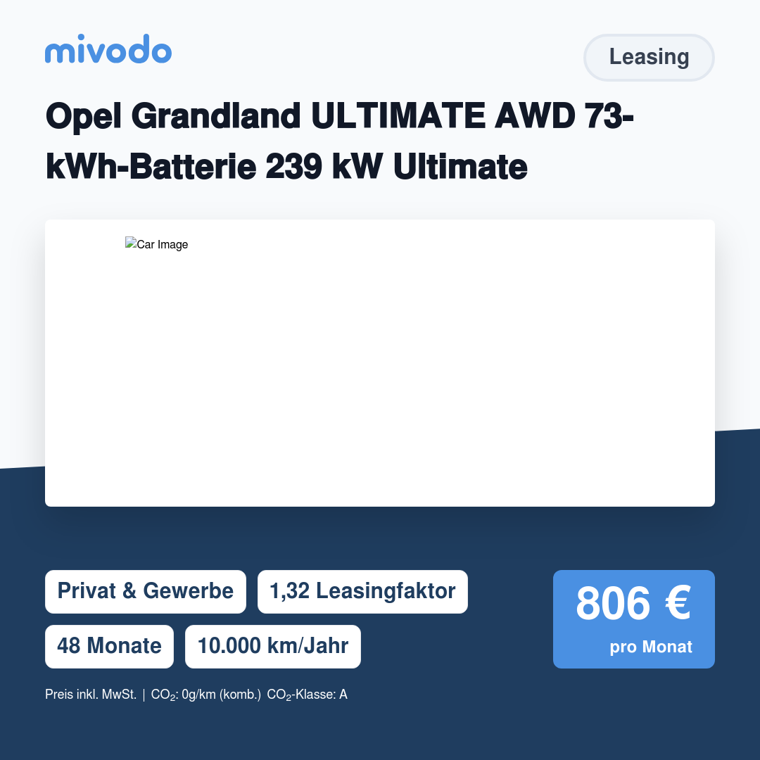 Opel Grandland ULTIMATE AWD 73-kWh-Batterie 239 kW Ultimate