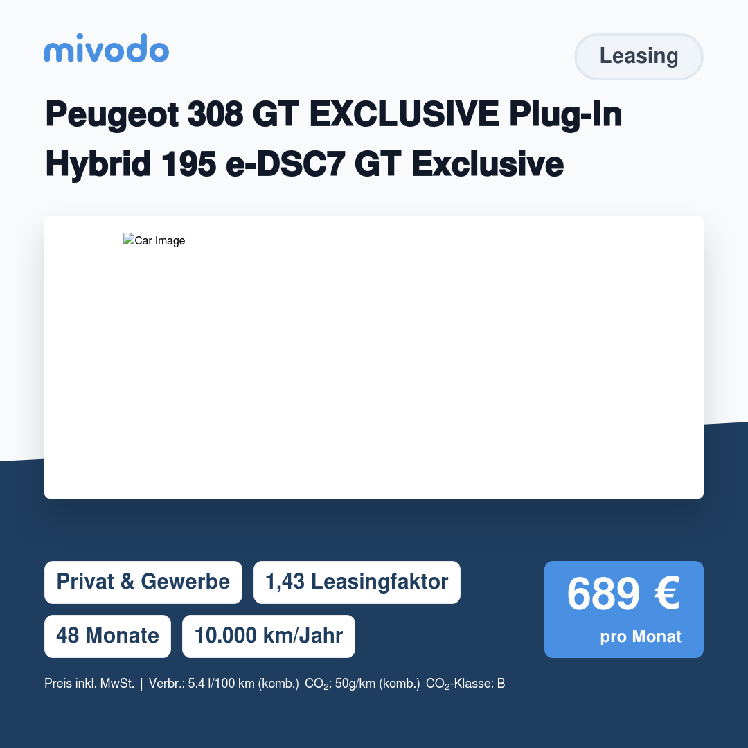 Peugeot 308 GT EXCLUSIVE Plug-In Hybrid 195 e-DSC7 GT Exclusive